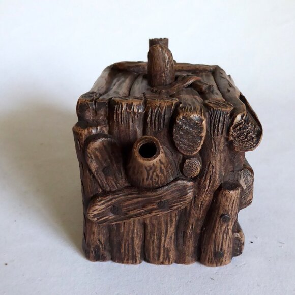 VINTAGE TRADITIONAL CHINESE WOOD TREE BRANCH BOX HANDMADE CLAY LIDDED TEAPOT NEW - Picture 3 of 13